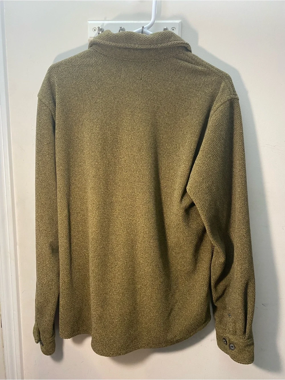 Dockers Men's Olive Green Button-Front Shirt Jacket
